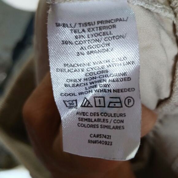 Lou and Grey light khaki jogger pants pull on waist with draw string medium - Picture 6 of 6